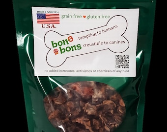 BoneBons Pork Wrapped Apple Bites – Artisan Jerky & Organic Fruit Dog Treats – Handmade in USA