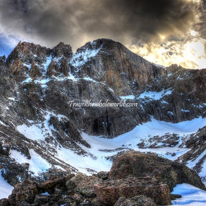 Longs Peak Rocky Mountain Photography, Colorado Art, Wall Art, Mountain Print Home Decor