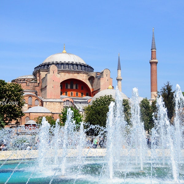 Hagia Sophia, Istanbul Print, Turkish Art, Travel Art, Travel Photography