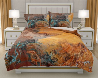 Duvet Cover With Abstract Art King Duvet Cover Or Queen Duvet Etsy