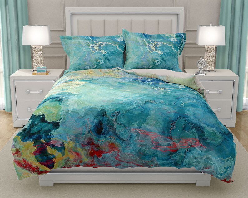 Duvet Cover With Abstract Art King Duvet Cover or Queen Duvet Etsy