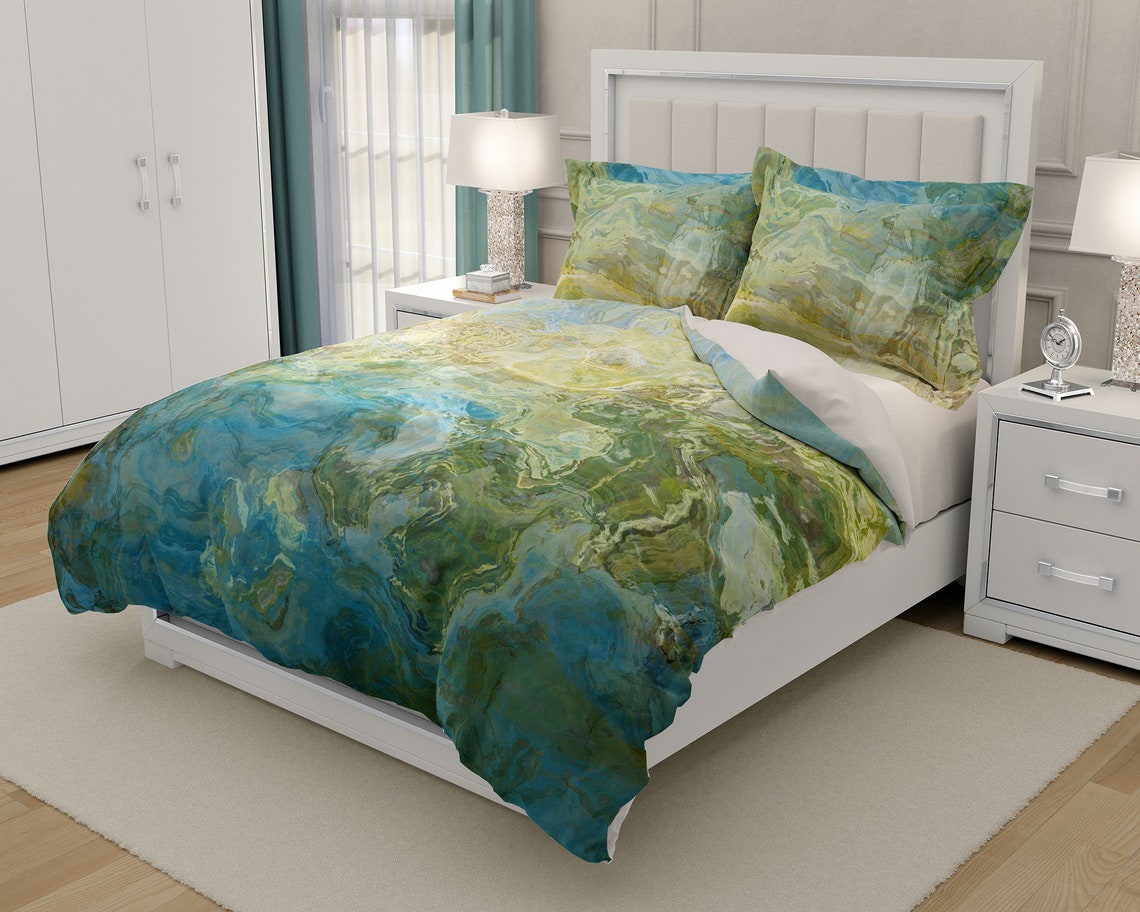 Duvet Cover With Abstract Art King Duvet Cover or Queen Duvet Etsy
