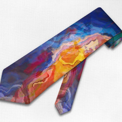 Abstract Art Mens Tie Modern Mens Necktie Print Neck Tie - Etsy