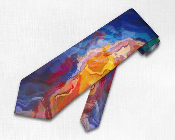 Abstract Art Mens Tie Modern Mens Necktie Print Neck Tie | Etsy