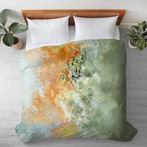 Duvet Cover with Abstract Art in King, Queen or Twin, Silky Smooth Microfiber, Contemporary Bedroom Decor, Modern Bedding, Subtle