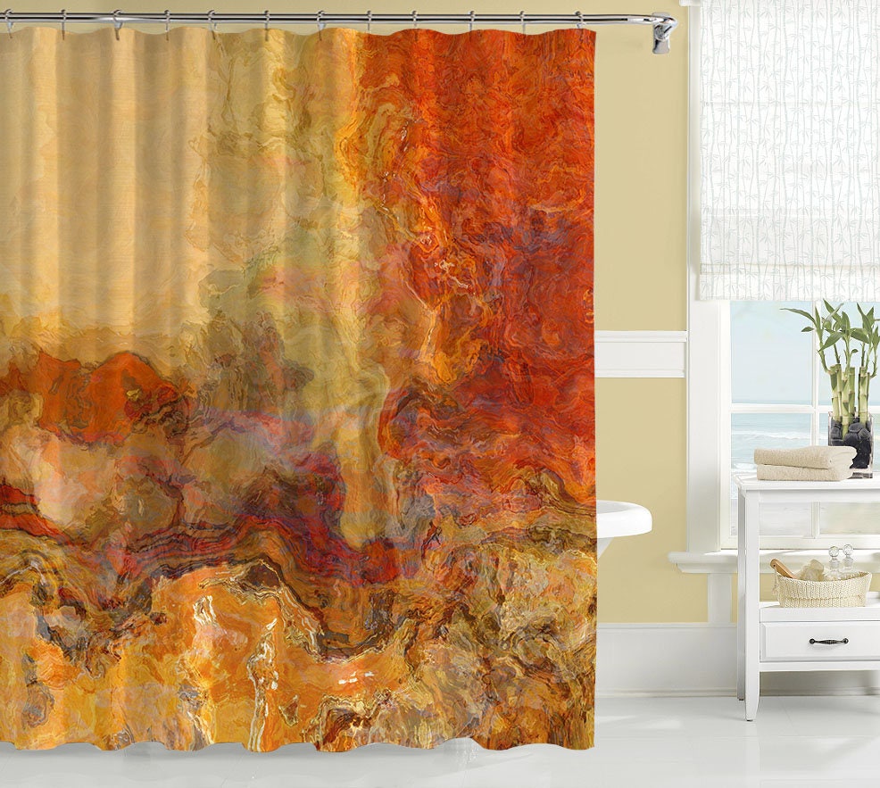 Abstract Shower Curtain Contemporary Bathroom Decor - Etsy