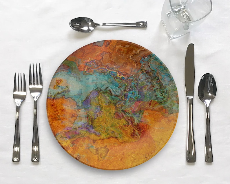 Abstract Art Plate: Unbreakable Indoor/outdoor Dinnerware - High Desert ...