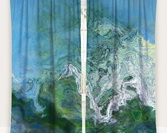 Abstract Art Window Curtain: Blackout Drapes, 50x84 - Rising