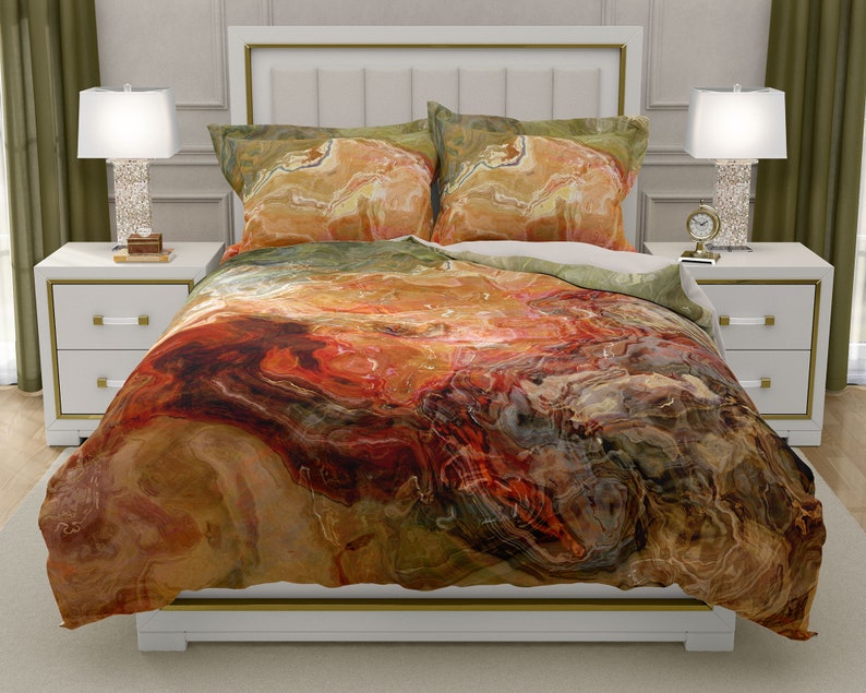 Duvet Cover With Abstract Art King Or Queen Image 0