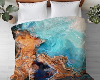 Abstract Art Duvet Cover: Cotton or Silky Microfiber Bedding - Revolution