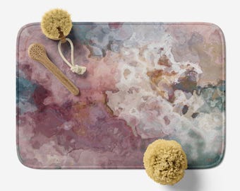 Abstract Art Bath Mat: Microfiber Memory Foam Rug, Anti-Slip - Seraglio
