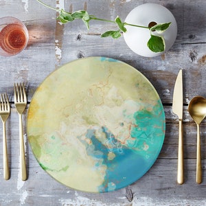 Abstract Art Plate: Unbreakable Indoor/outdoor Dinnerware - Coastal - Etsy