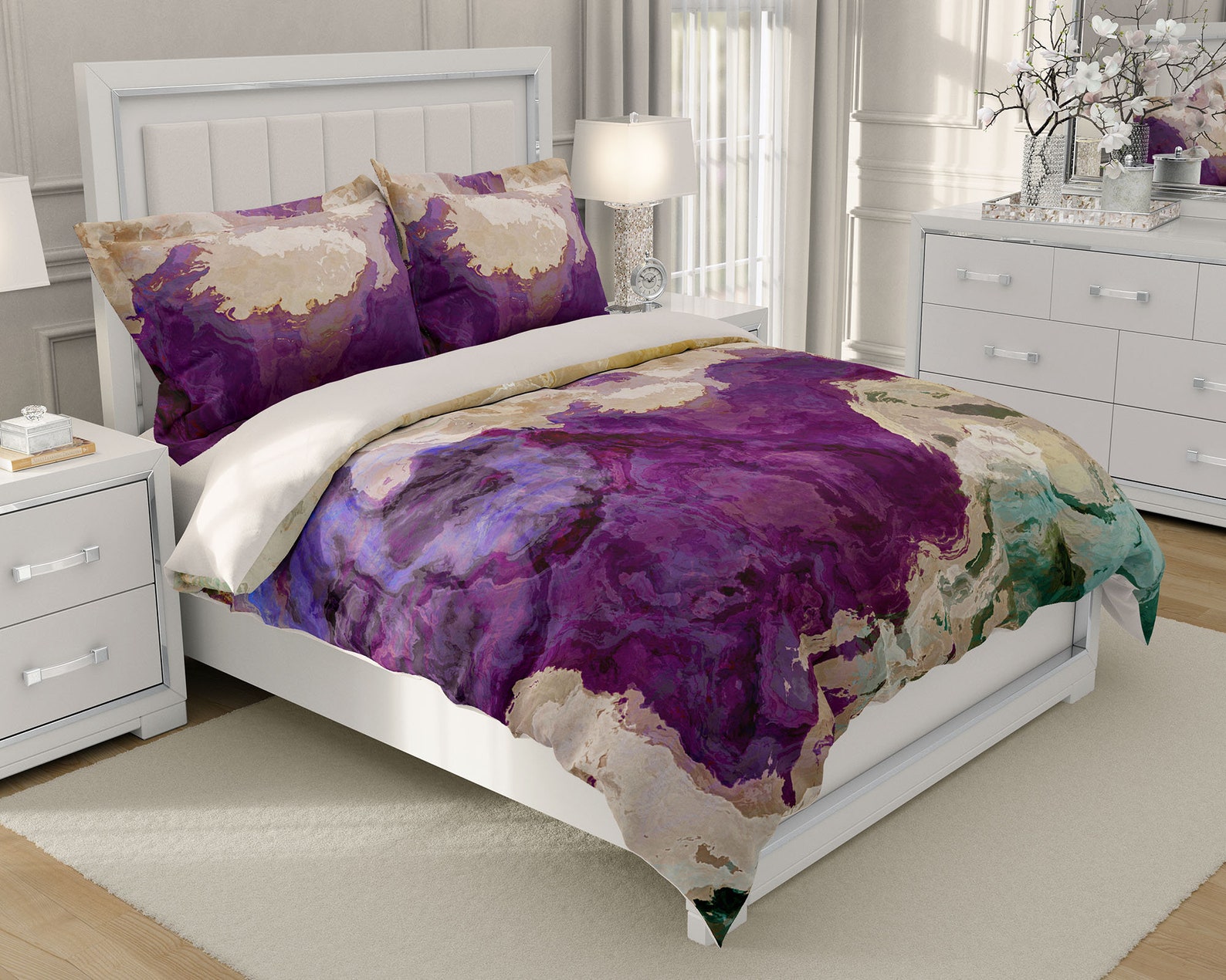 Duvet Cover With Abstract Art King Duvet Cover or Queen Duvet - Etsy