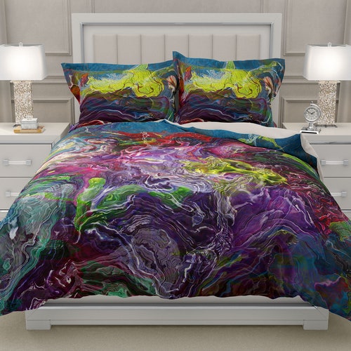 Abstract Art Duvet Cover King Duvet Cover or Queen Duvet Etsy