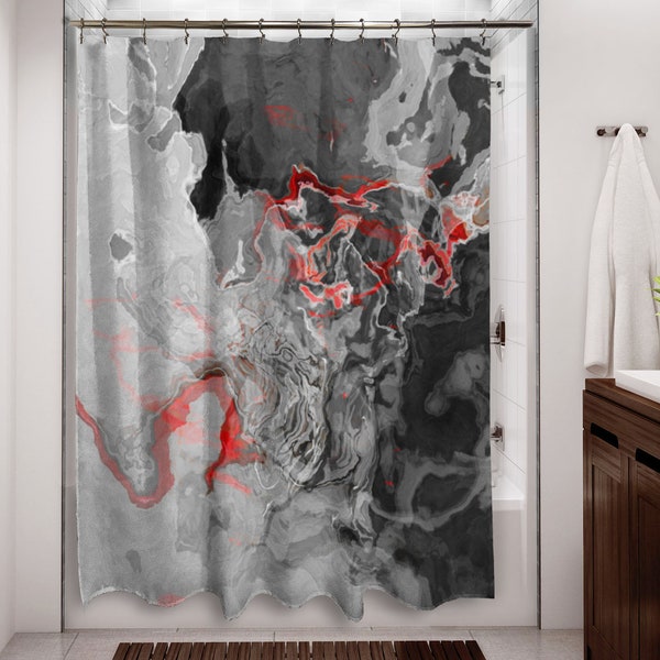 Grey Shower Curtain Etsy