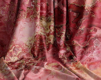 Abstract Art Fabric Printed by the Yard: Polyester Poplin or Pima Combed Cotton - Fascination