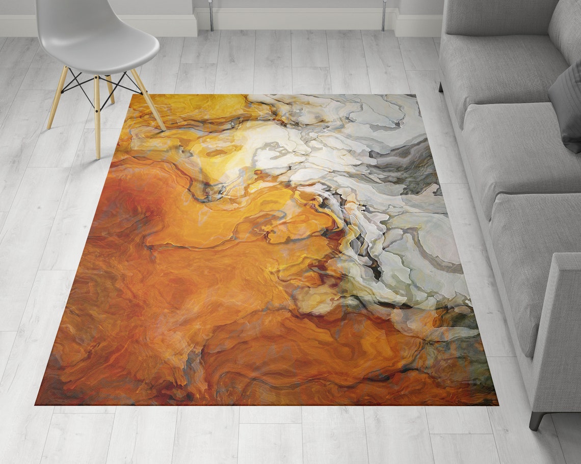 Area Rug With Abstract Art 2x3 to 5x7 Contemporary Durable - Etsy