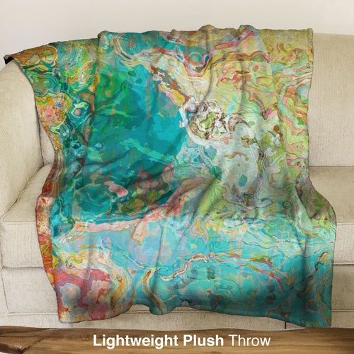 Abstract Art Blanket Throw Plush Fleece or Sherpa Fleece Etsy