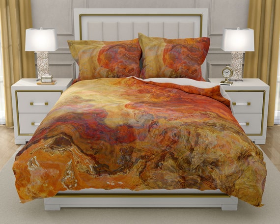 Duvet Cover With Abstract Art King Duvet Cover Or Queen Duvet Etsy