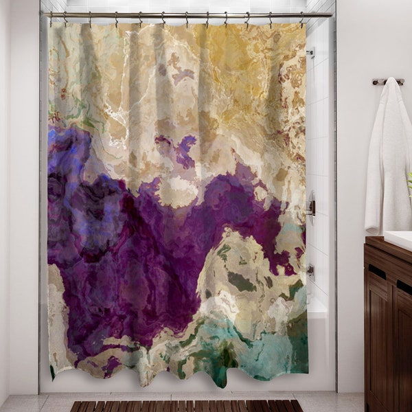 Green and Purple Shower Curtains - Etsy