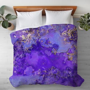 Duvet Cover with Abstract Art in King, Queen or Twin, Silky Smooth Microfiber, Contemporary Bedroom Decor, Modern Bedding, Crystalline