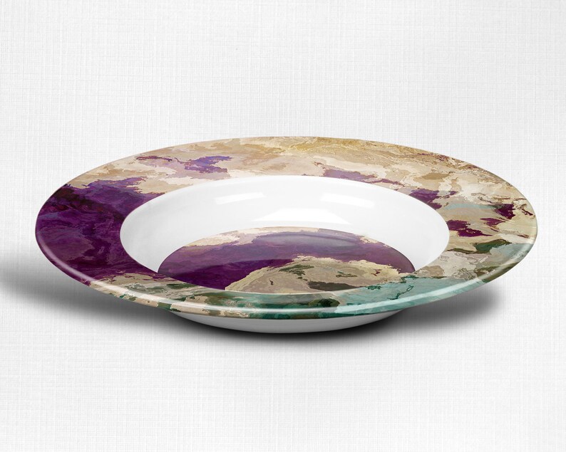 Abstract Art Plate or Bowl Unbreakable Outdoor Dinnerware Etsy