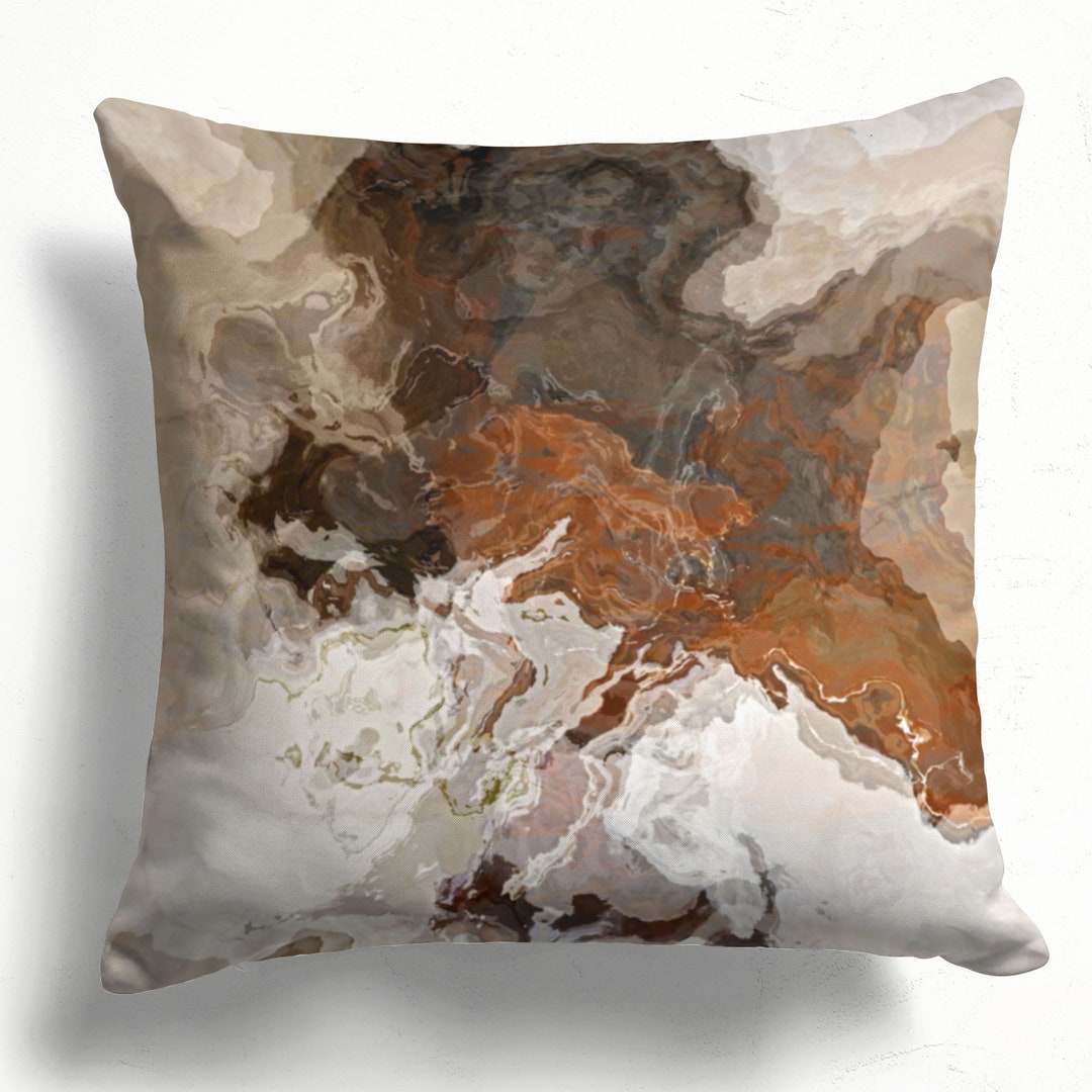 Decorative Pillow Cover With Abstract Art Throw Pillow Cover Etsy