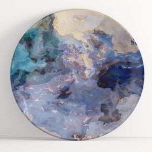 Abstract Art Plate: Unbreakable Indoor/Outdoor Dinnerware - Bluesy