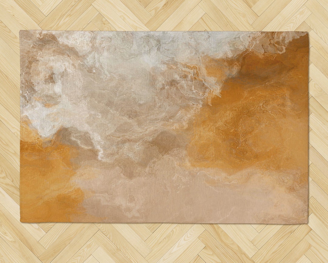 Area Rug With Abstract Art, Five Sizes 2x3 to 5x7, Contemporary Durable Floor Art, Modern Design