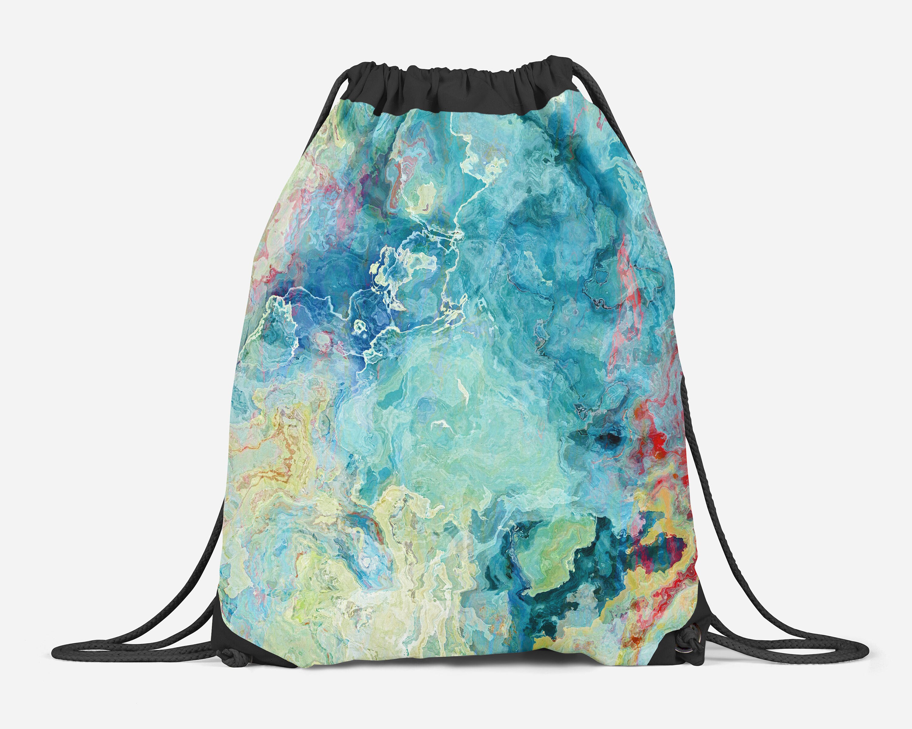 Drawstring Sling Bag With Abstract Art Modern Lined Gym Bag - Etsy Canada