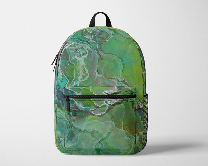 Modern Satchel Contemporary School Rucksack Adjustable Ergonomic Padded Shoulder Straps Laptop Pouch Abstract Art Backpack Speculation