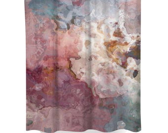 Abstract Art Shower Curtain: Contemporary Bathroom Decor - Seraglio