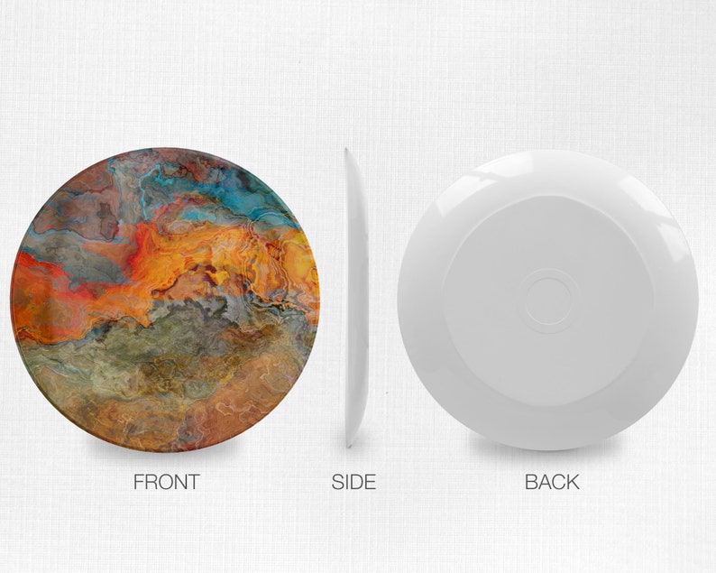 Abstract Art Plate: Unbreakable Indoor/outdoor Dinnerware - Copper ...