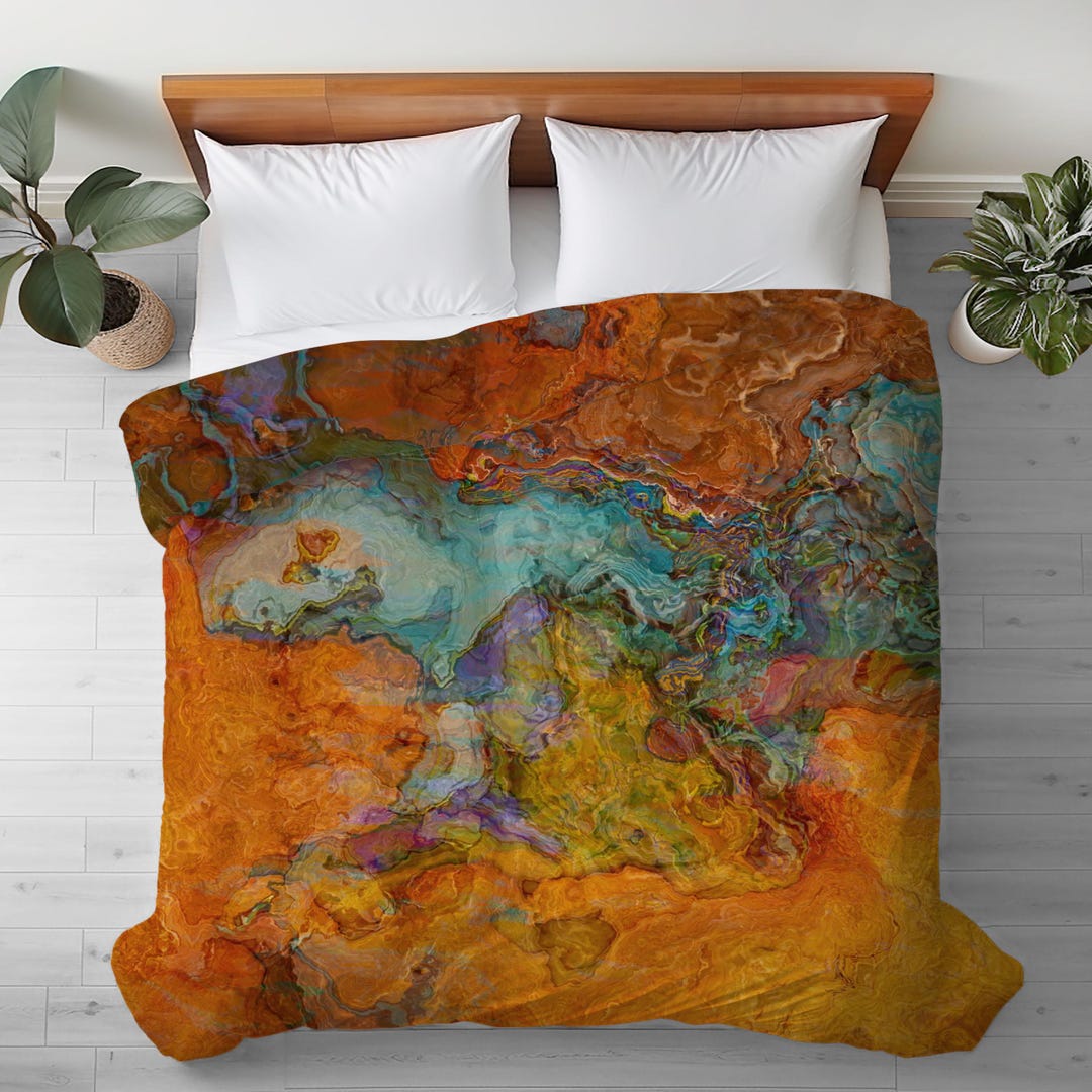 Funda nórdica de arte abstracto: ropa de cama de microfibra sedosa