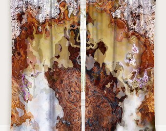 Abstract Art Window Curtain: Blackout Drapes, 50x84 - Woodwork