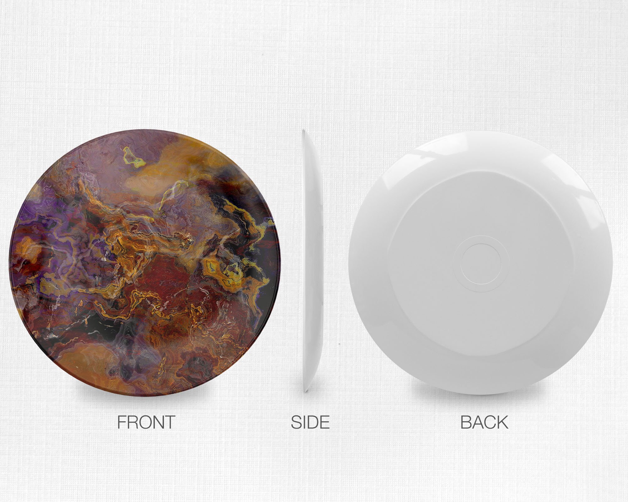 Abstract Art Plate: Unbreakable Indoor/outdoor Dinnerware - Riveted - Etsy