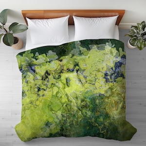 Duvet Cover with Abstract Art in King, Queen or Twin, Silky Smooth Microfiber, Contemporary Bedroom Decor, Modern Bedding, Lithe