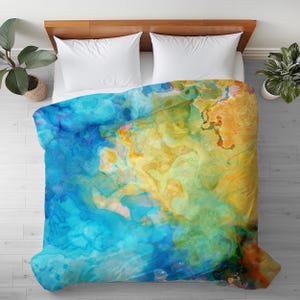 Abstract Art Duvet Cover: Silky Microfiber Bedding - Tidal Force