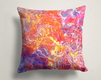 Toss Pillow Cover With Abstract Art 16x16 and 18x18 - Etsy