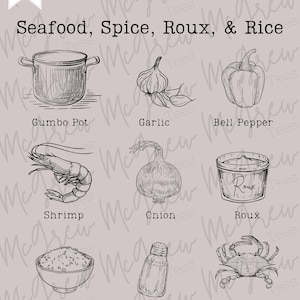Seafood, Spice, Roux, and Rice Gumbo Shirt, Women&#39;s Shirt, Louisiana, Cajun, Creole Digital Download, Instant download, Print