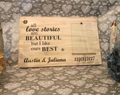 Gift For Bride & Groom - Our Love Story Sign - Personalize Wedding Gifts For Couple - Personalized Wedding Gift -  Bridal Shower Gift - Love