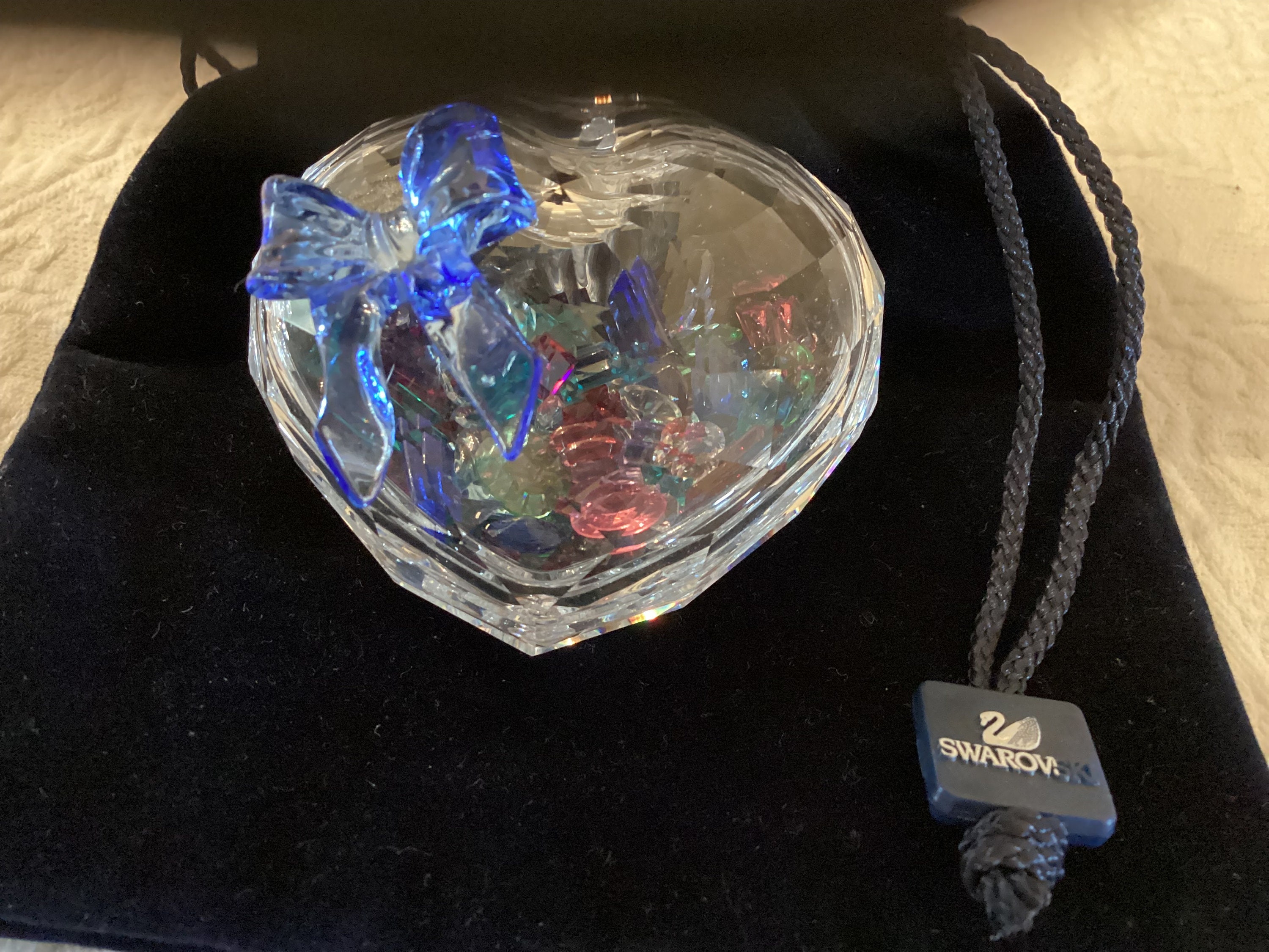 Swarovski Crystal Jewel Heart Box, Beautiful Lidded Heart Shaped