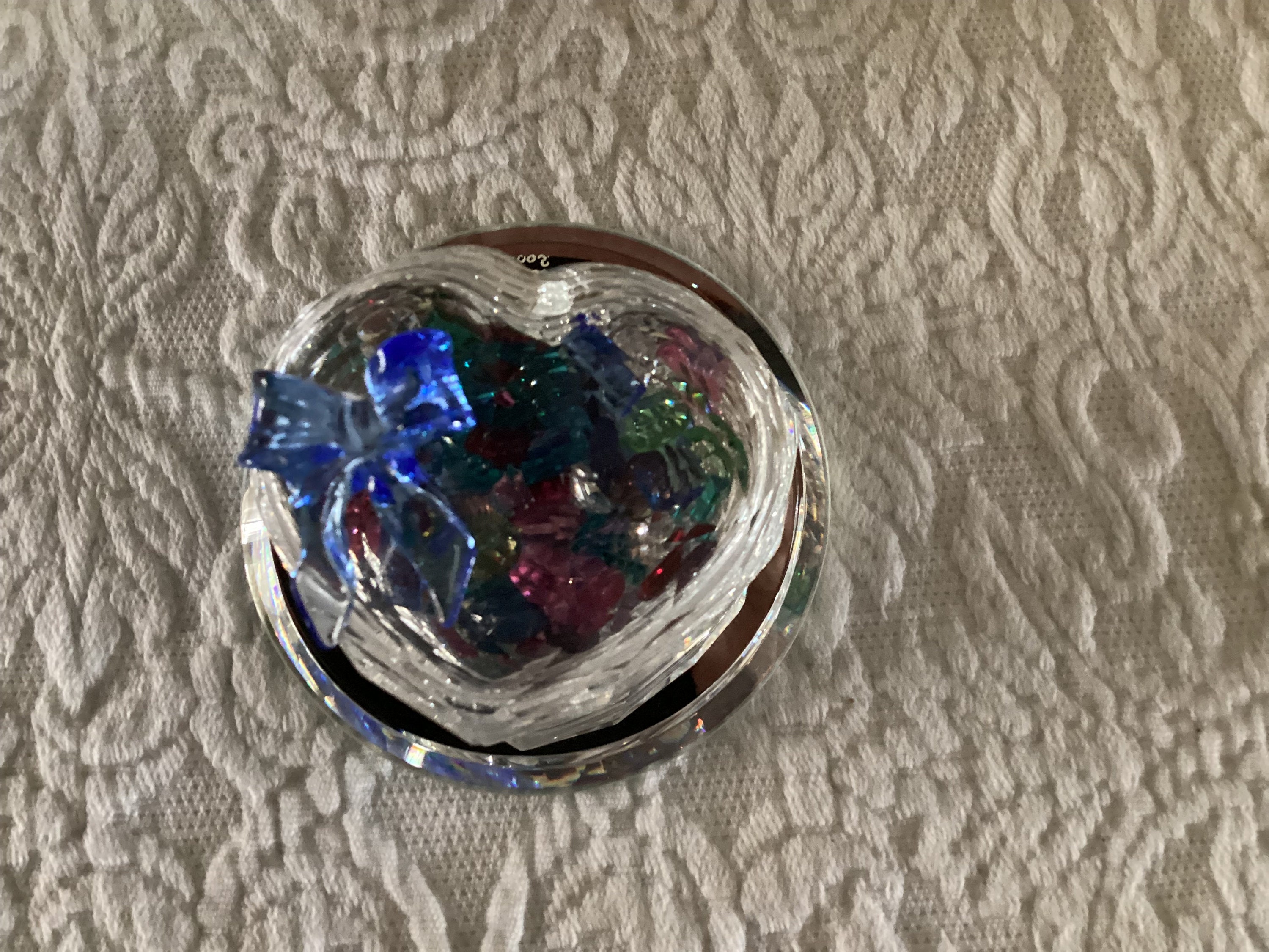 Swarovski Crystal Jewel Heart Box, Beautiful Lidded Heart Shaped
