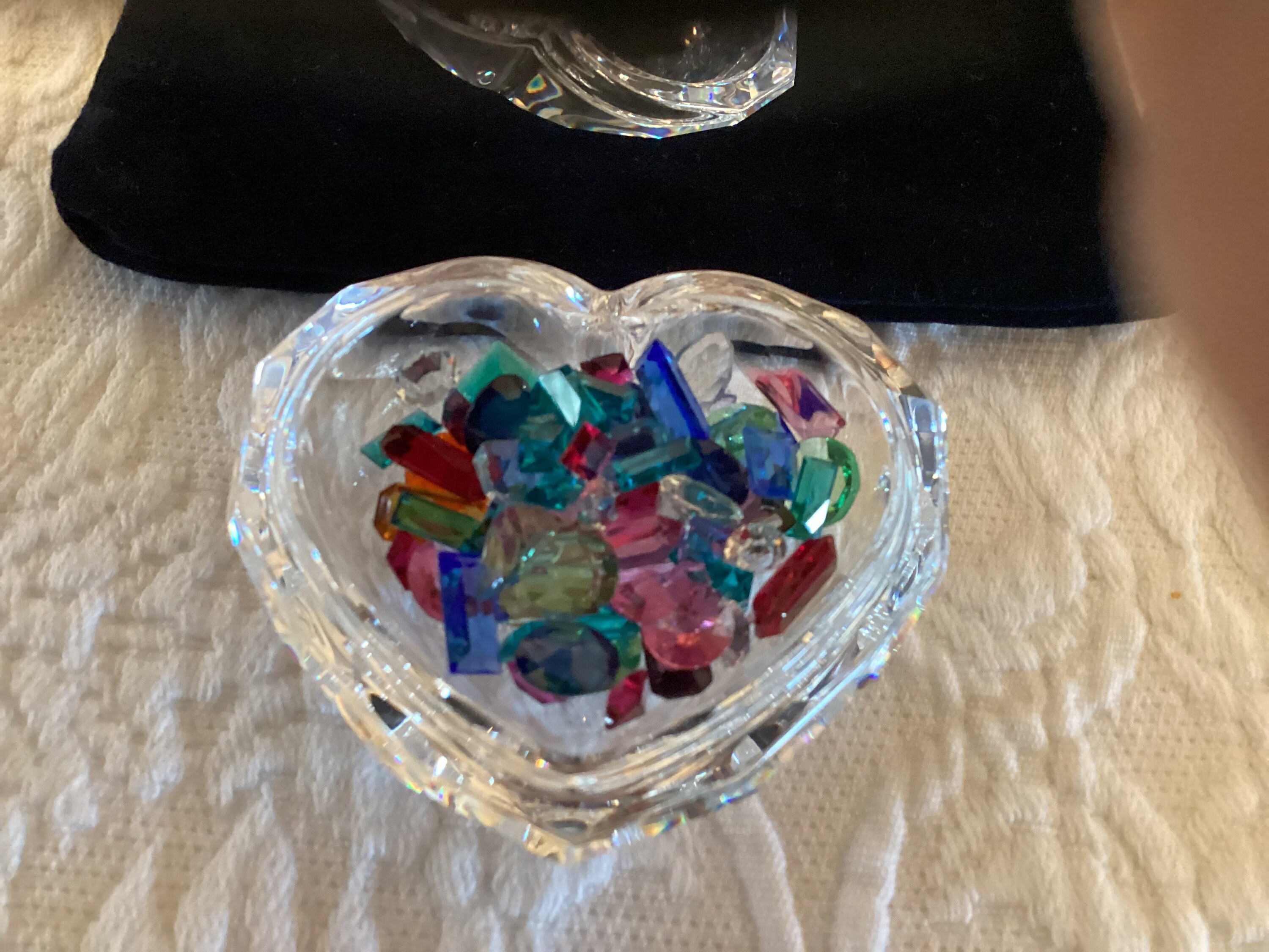 Swarovski Crystal Jewel Heart Box, Beautiful Lidded Heart Shaped