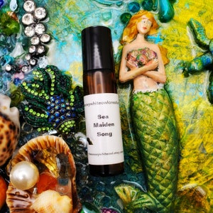 Sea Maiden Song Perfume- salt water, ocean mist, seagrass, coconut milk, seaweed accord-rollerball perfume