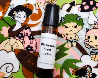 Pistachio Iced Latte Perfume Oil: Gourmand Espresso Scent - Rollerball