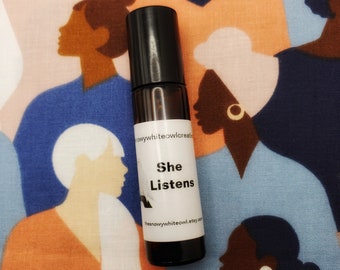 She Listens Perfume: Hawaiian White Ginger, Frangipani, Clove Rollerball