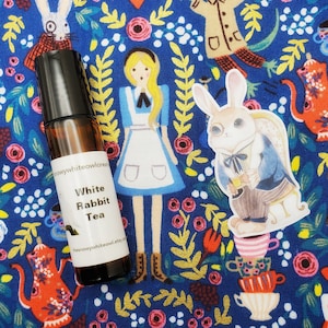 White Rabbit Tea Perfume-earl grey tea, lavender, bergamot, milk, coriander, lemon sugar cubes, lavender honey- rollerball-indie perfume