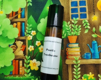 Poetic Treehouse Perfume Oil: Leather Books, Cedar & Leaf