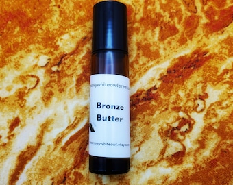 Bronze Butter Perfume: Amber Musk, Vanilla Mango, Golden Rose Rollerball